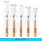 MEEDEN 5 Pieces Painting Knives, Stainless Steel Spatula Palette Knives Oil Paint Metal Pallet Knife with Wood Handle Art Tools for Watercolor Oil Acrylic Paint
